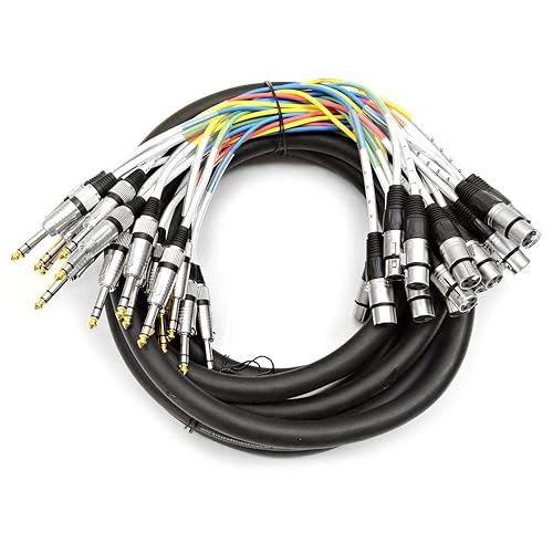 Miniatura 10 de Seismic Audio - SAXT-4x10F - Cable de serpiente hembra TRS a XLR de 4 canales de 14 pulgadas - 10 pies de largo - Extremos de servicio - Serpiente