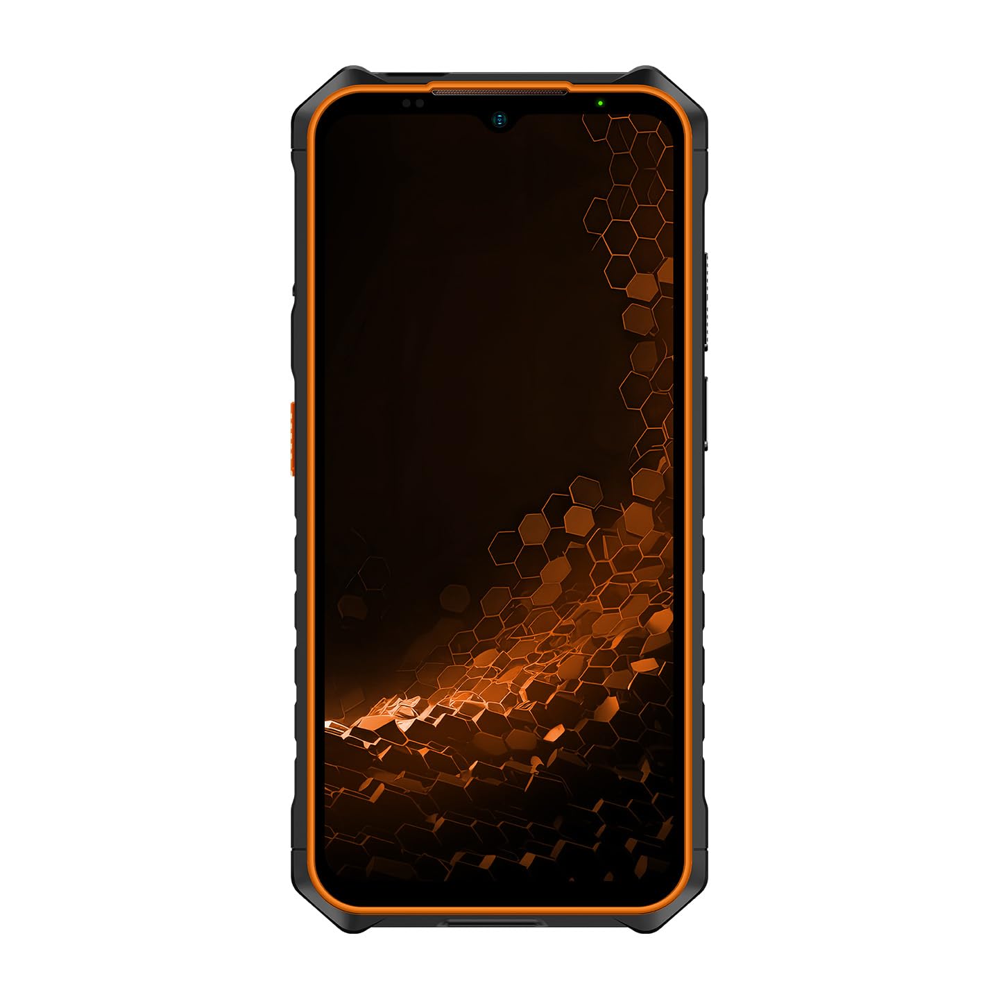 Hammer Iron V ohne Vertrag robust, wasserdicht, Dual-SIM, leistungsstarker 6320-mAh-Akku, Adroid 13, 64GB 50-Mpx-Kamera mit Nachtsicht-Sensor Orange
