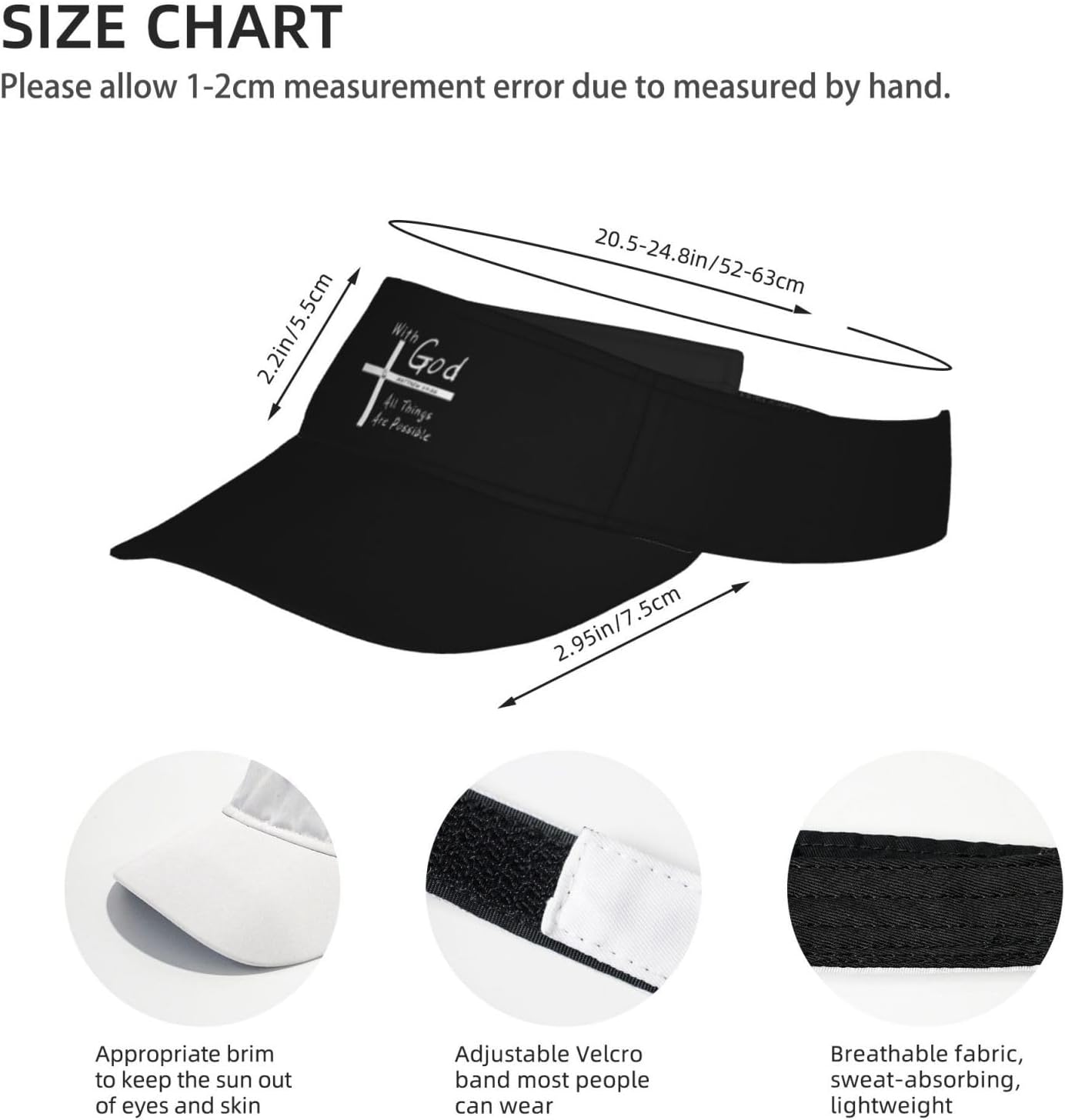 Sun Visor Hats Sport Wear Athletic Sun Visor Caps Adjustable Sun Protection Visors for Women Men - Image 4