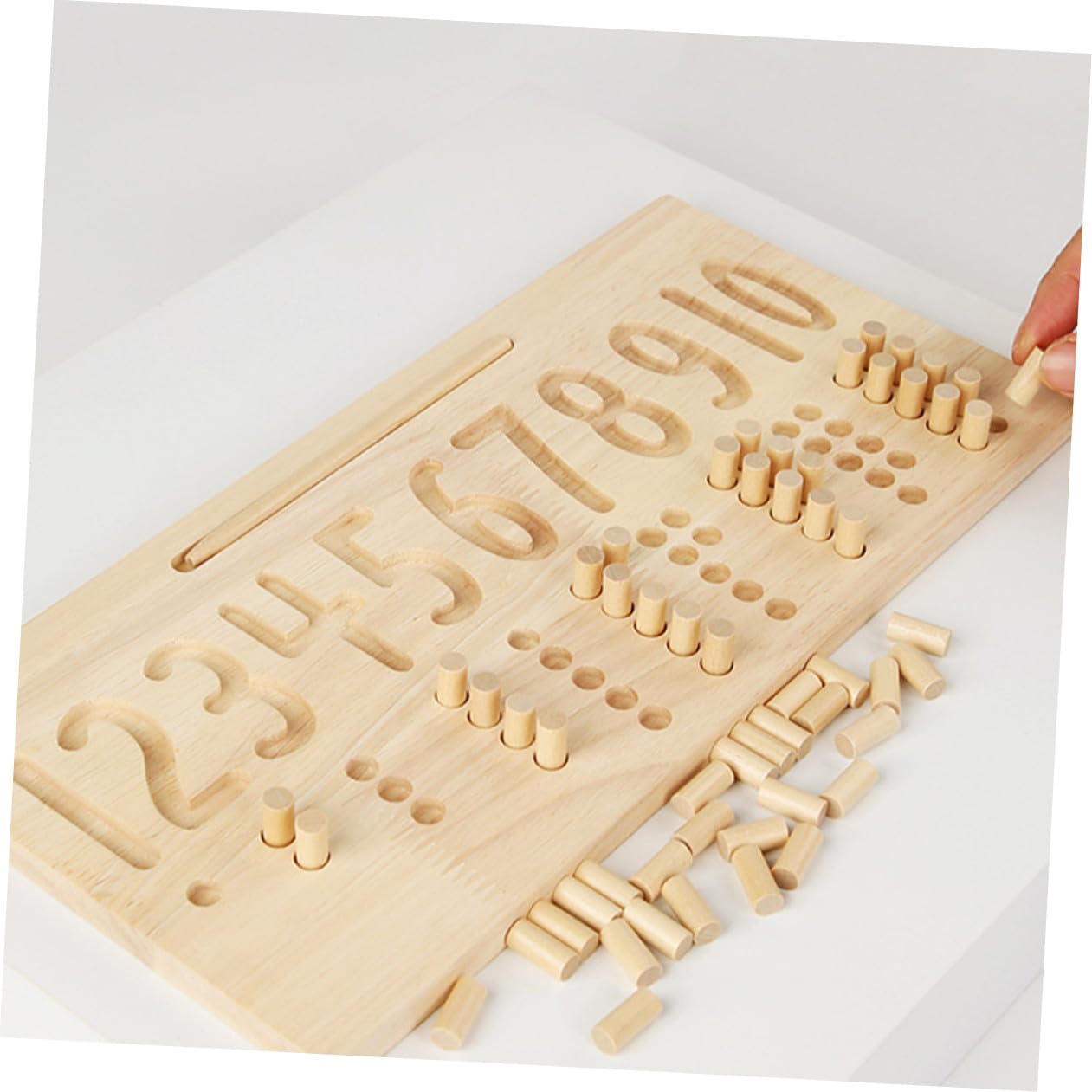 Tablero de Trazado de Números de Madera, Juego 1 Pieza