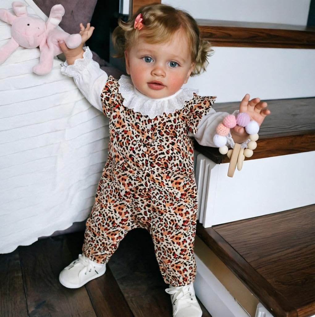 RXDOLL 26 Zoll Lebensechte Reborn Baby Puppen Kleinkind Mädchen, Große Realistische Babypuppe aus Stoffkörper, Weiche Vinyl-Babypuppe für Mädchen und Jungen Geschenkspielzeug