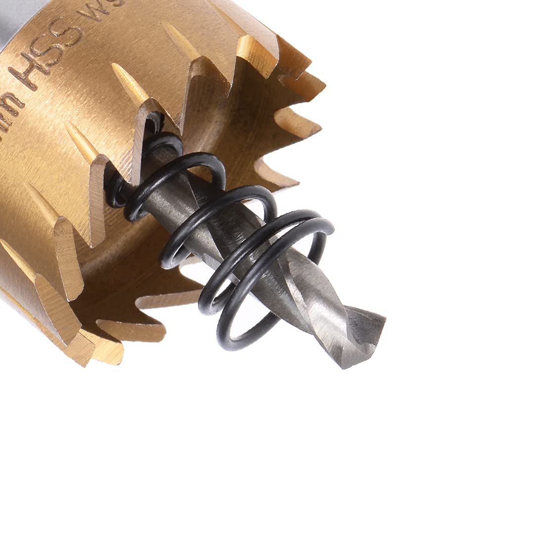 sourcingmap 27mm HSS Drill Bit Hole Saw Stainless High Speed Steel Metal Alloy, Gold, Silver, 27x14mm - Image 3