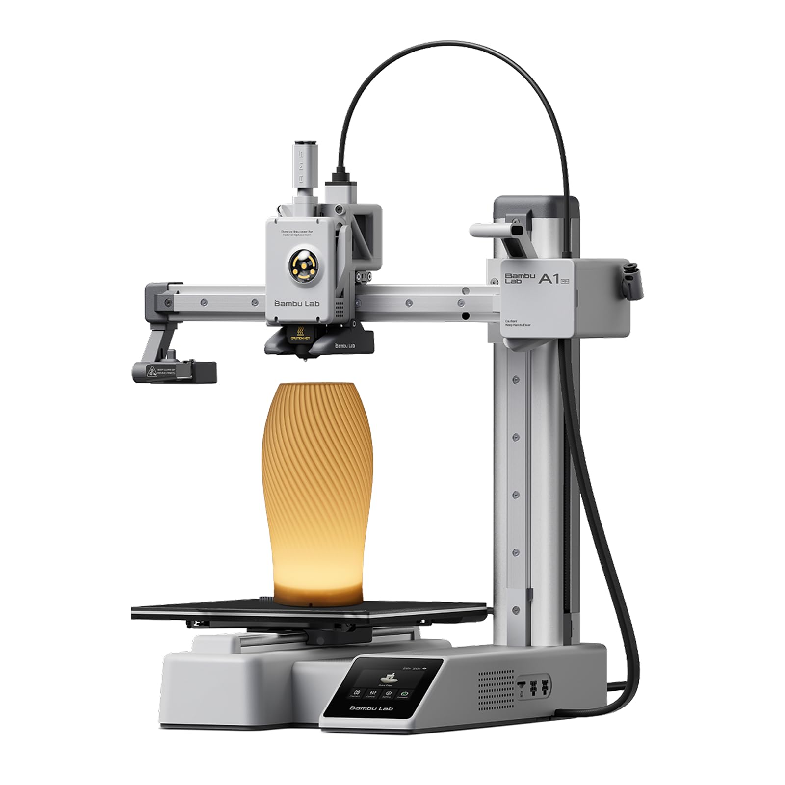 Bambu Lab A1 Mini Stampante 3D+Luce LED, Montaggio 20 Min per Principianti | 180*180*180 mm, Alta Velocità e Precisione, Calibrazione Compl. Automatica, Compensazione Attiva del Flusso, Rumore ≤ 48 dB