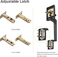 Vista 4 de Brightify - Manija de puerta delantera de bronce aceitado, manija de puerta exterior de bronce aceitado con palanca de puerta, juego de cerradura