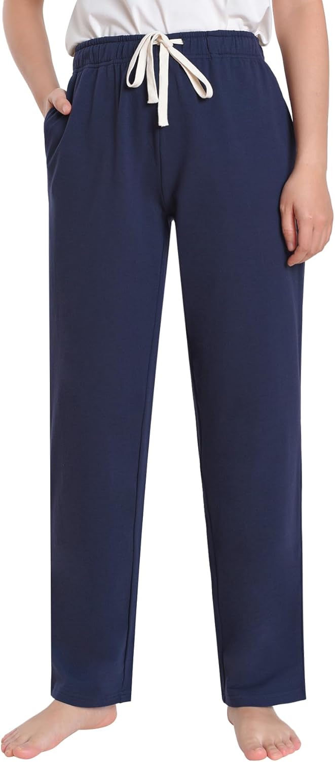 Weintee Women's Petite Cotton Lounge Pants with Pockets