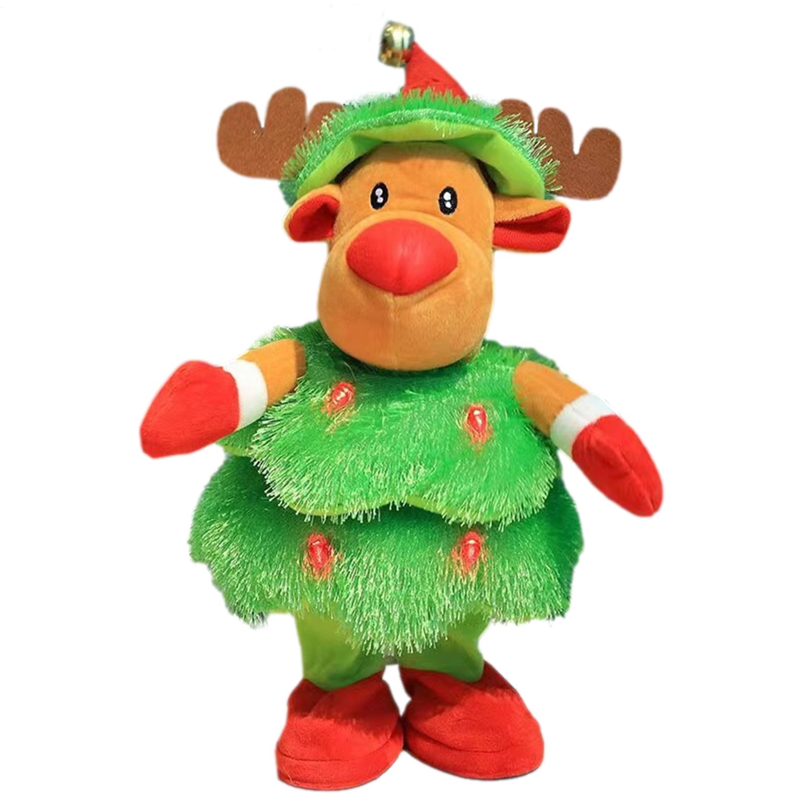 Giocattolo Pupazzo di Neve Natale Musicale Interattivo a Batteria | Bambola di Peluche Natalizia per Casa, Ufficio, Soggiorno, Camera da , Festa, Interno Auto, Appartamento