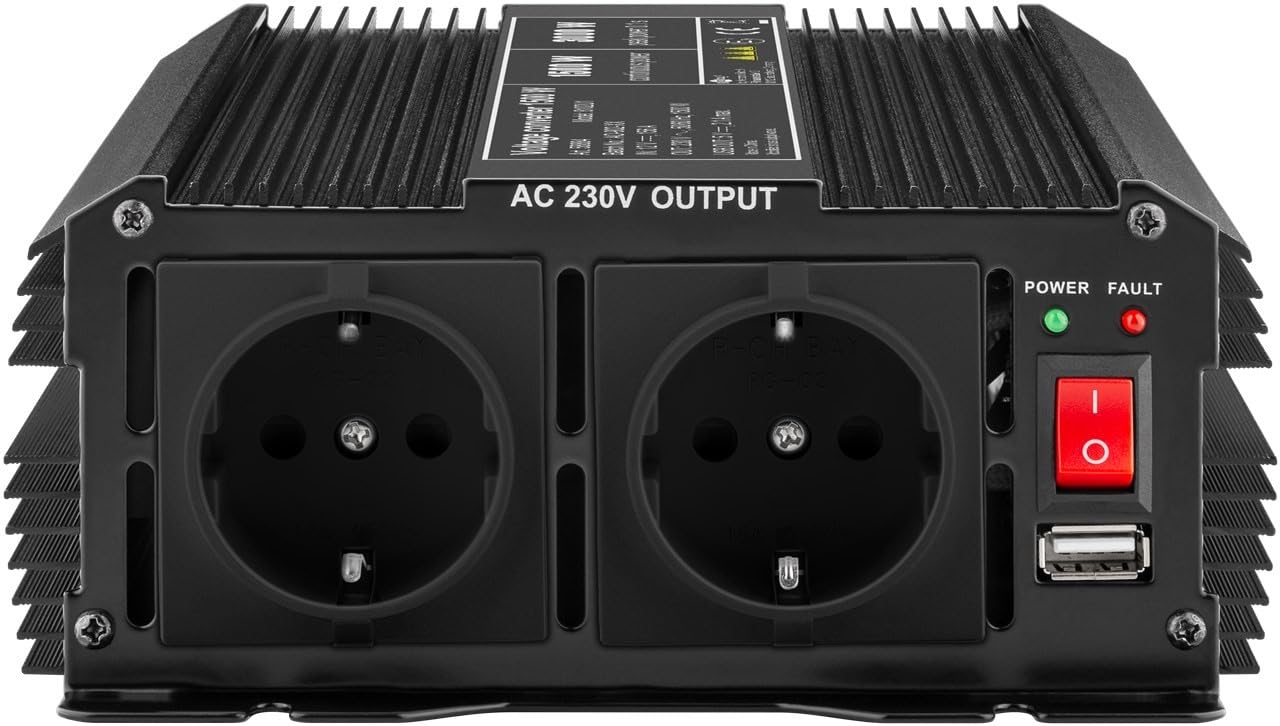 Goobay 58884 Spw It Falownik 1500W 12 V/Dc - 230 V/Ac, 5 V/Dc