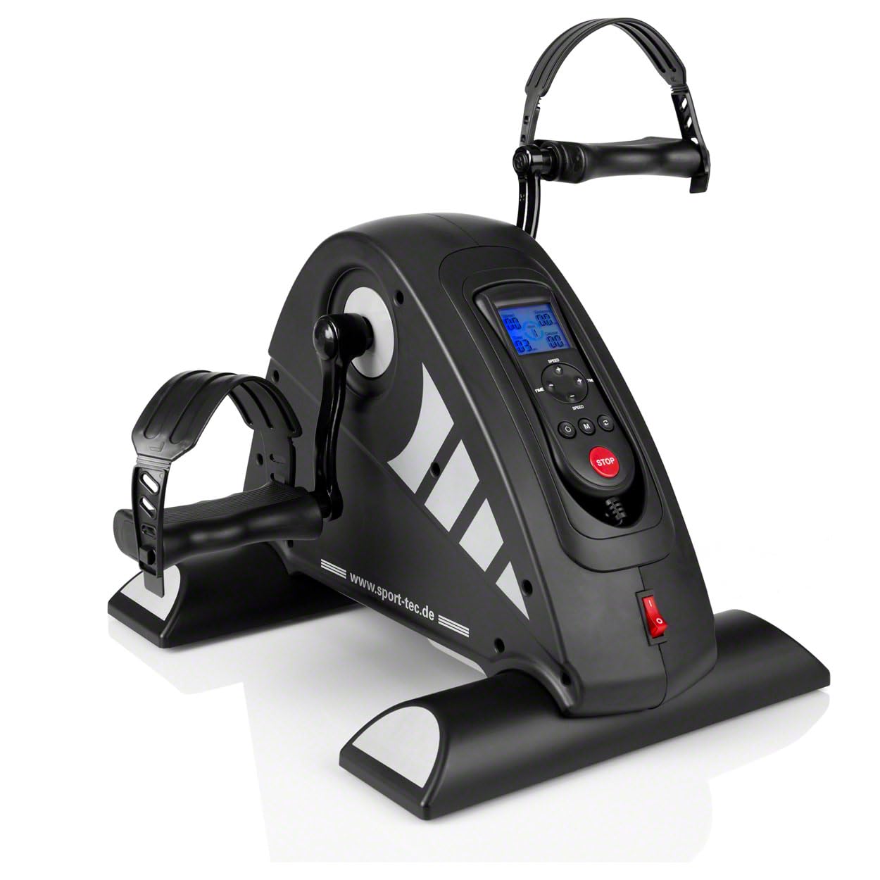 Sport-Tec Arm- und Beintrainer,Home Fitness, Pedaltrainer, Ausdauertraining, Mini Bike, Senioren, Fitnesstrainer motorgestützt mit Display