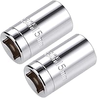 Vista 6 de uxcell 1/2-inch Drive E13 Universal Spline Socket poco profundo 12 puntos Cr-V Acero 2 Pcs