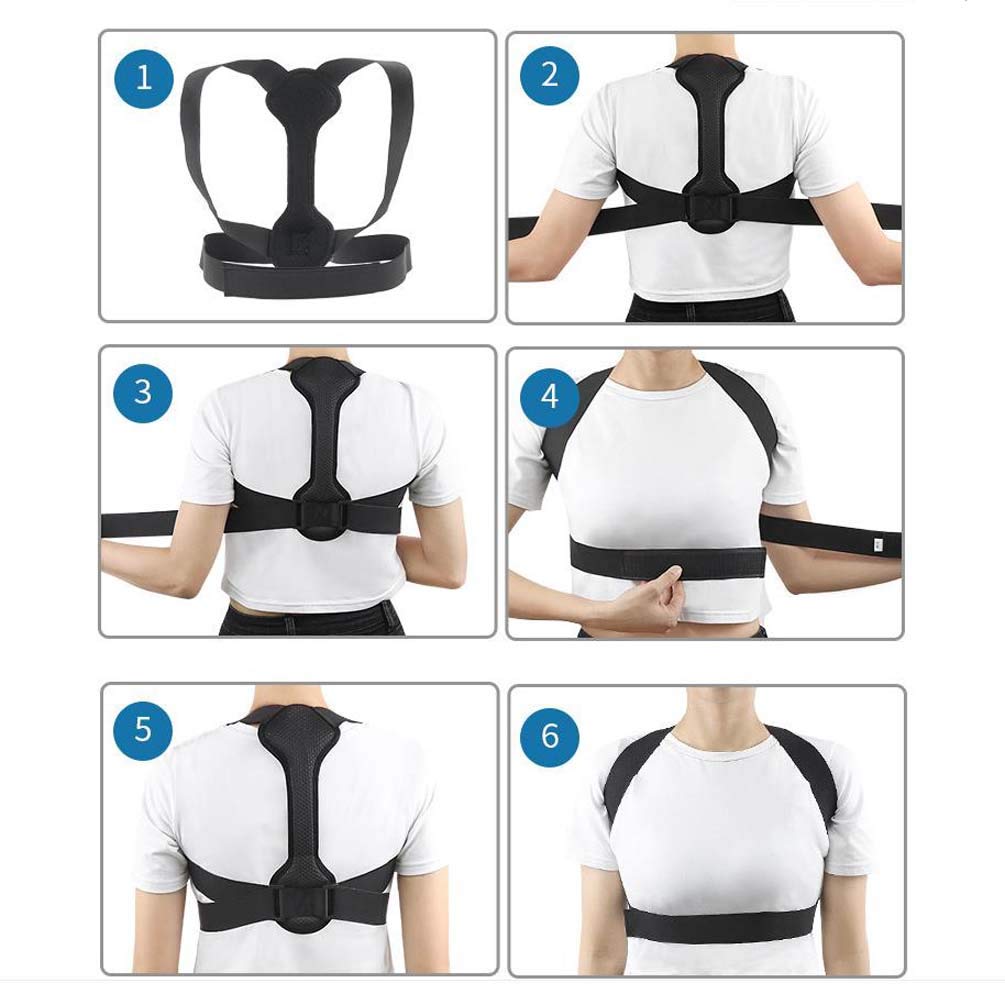 Multar Corrector de Postura Espalda; Soporte de Espalda y Columna Lumbar; Aliviar el Dolor de Espalda y Hombro; Ajustables; para Hombres y Mujeres Unisexo