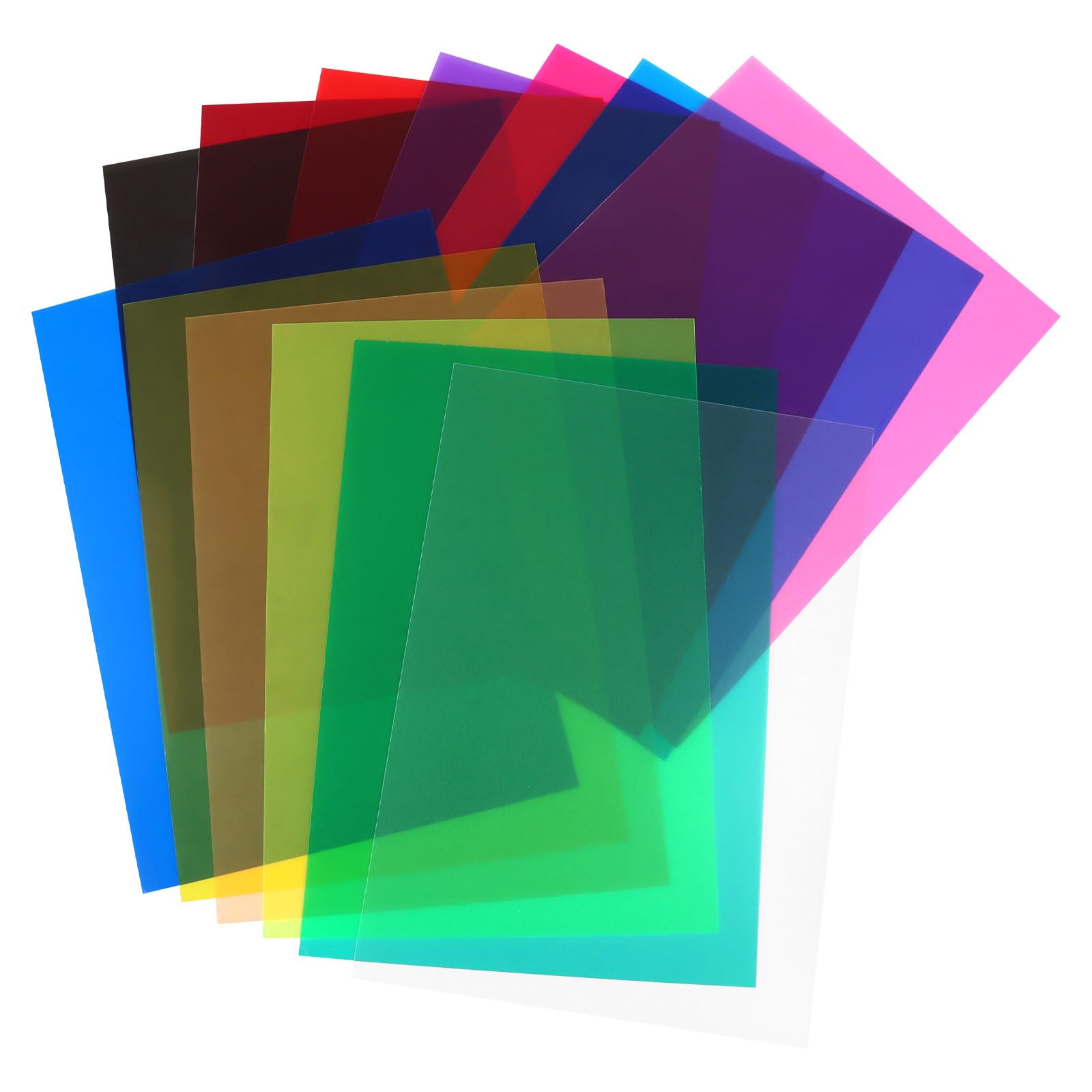 13 Pièces Filtre de Gel Correcteurs de Couleur en Plastique Transparent 13 Couleurs pour Flash Lumière LED Lampe Film Vidéo Photo 29.7x21cm Faire la fête Festival Décoration DIY