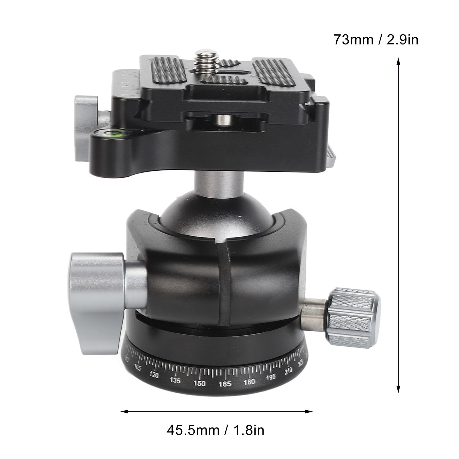 CHICIRIS Rótula de Bola de Trípode Panorámica de 32 Mm con Placa de Liberación Rápida Diseño Robusto para Carga de 8 Kg en Fotografía