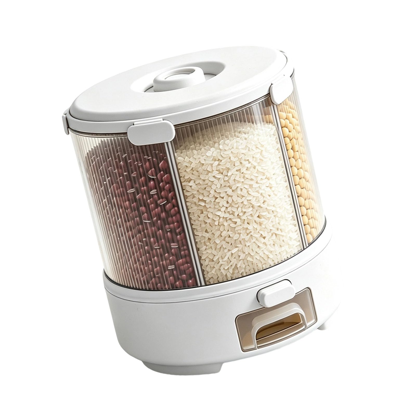 Organizador de arroz para encimera, color blanco