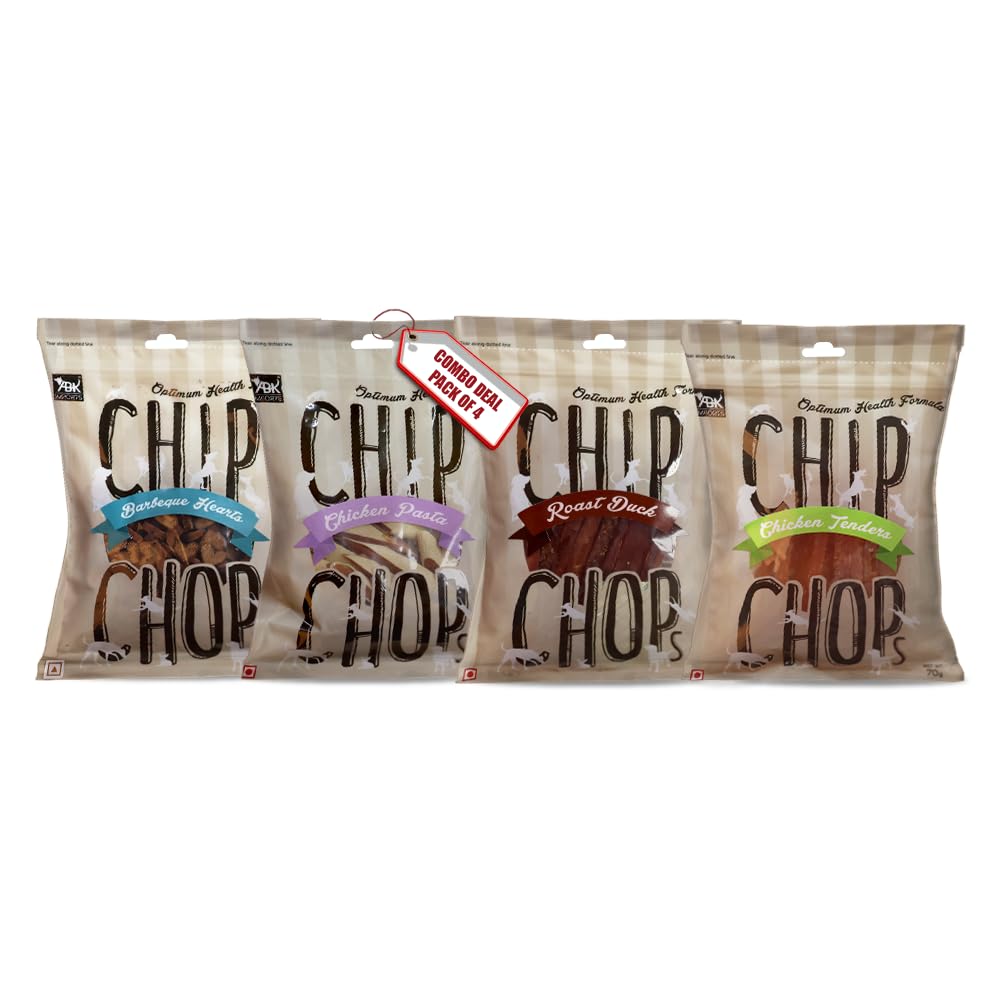 Chip Chops Dog Treats Multi Pack-4 Flavour (Chicken Tenders, Duck Strips, Barbeque Hearts, Chicken Pasta),70gm Each (B09KN1Z6HW) Amazon Price History, Amazon Price Tracker