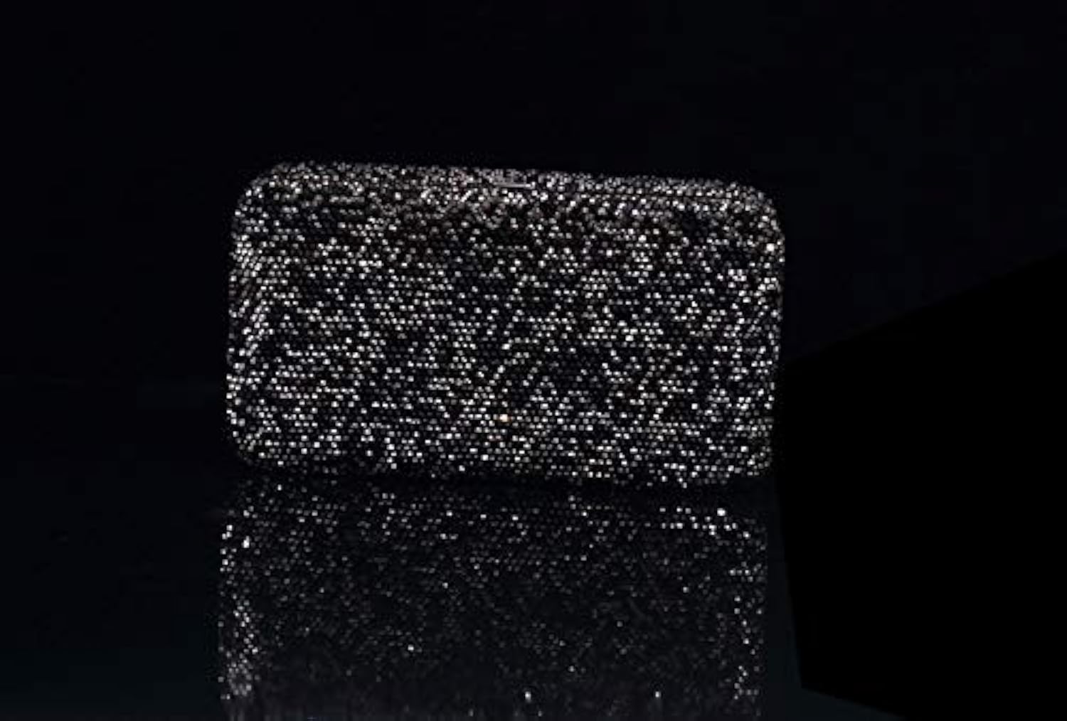 BestblingBling Crystal Leather Portable Travel Jewelry Box Organizer Display Storage Case for Rings Earrings Necklace (Black)