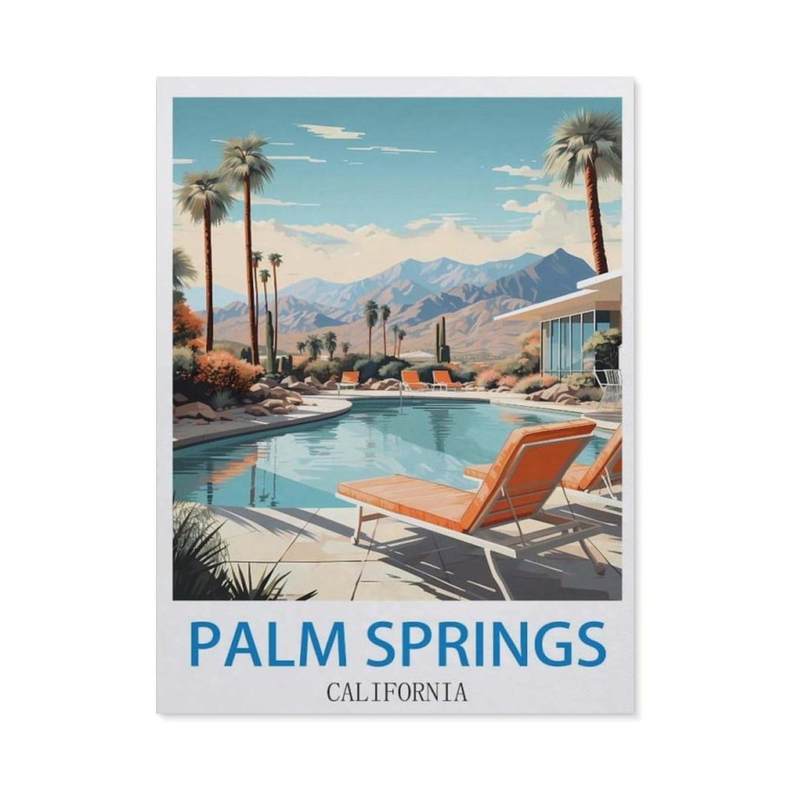 BEAYODKP 5D DIY Diamond Painting kit，Palm Springs California（30 x 40 cm）