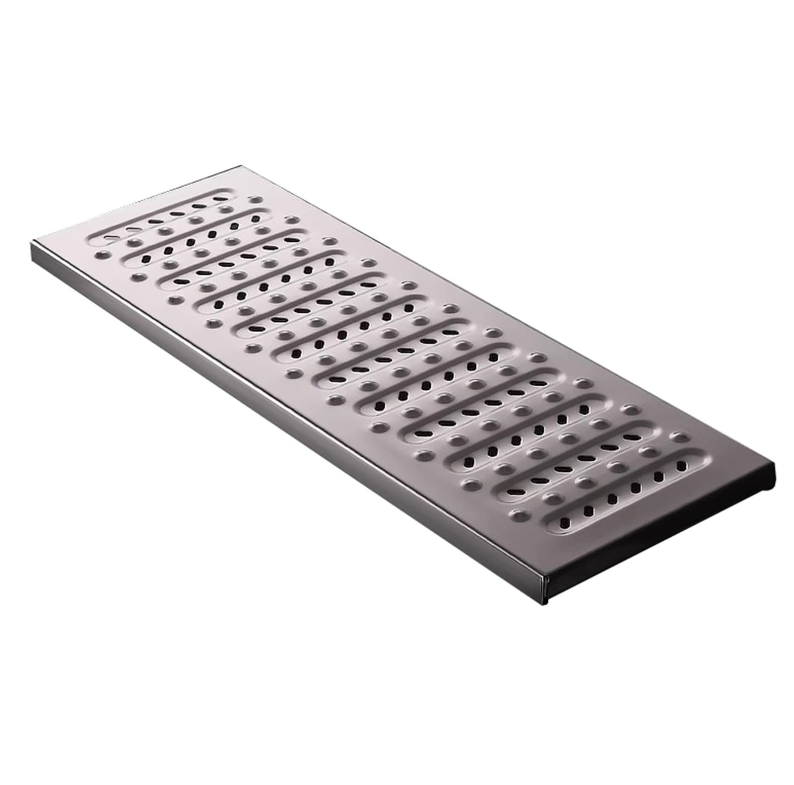 Grille de caniveau pour cuisine et terrasse extérieure en inox 58 cm