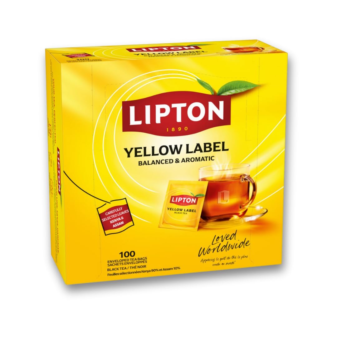 LIPTON Caja de 100 bolsas de té amarillo