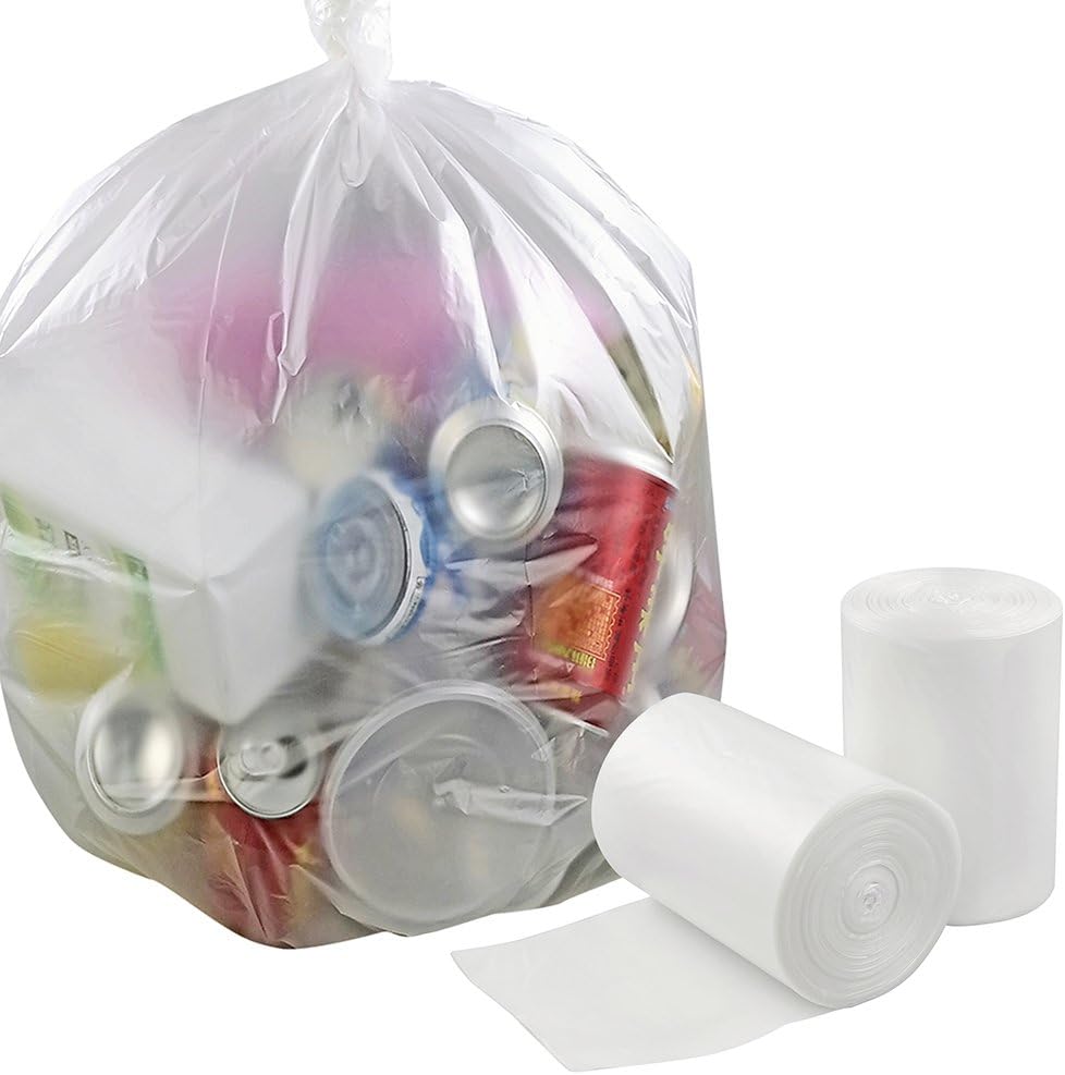 Idotry 8 Gallon Clear Kitchen Trash Bags, 100 Counts