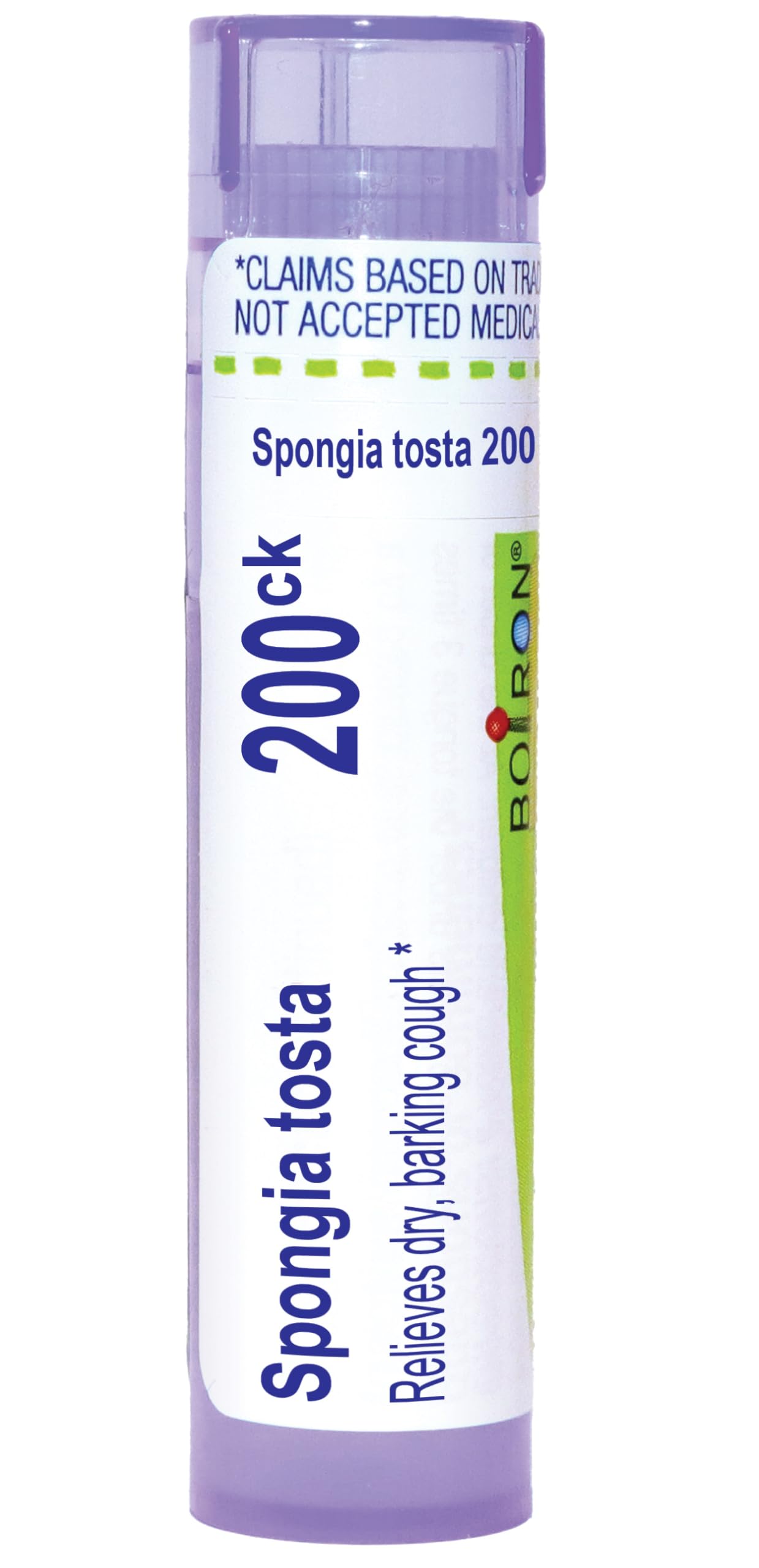 Boiron Spongia Tosta 200Ck Homeopathic Medicine for Croupy Cough - 80 Pellets