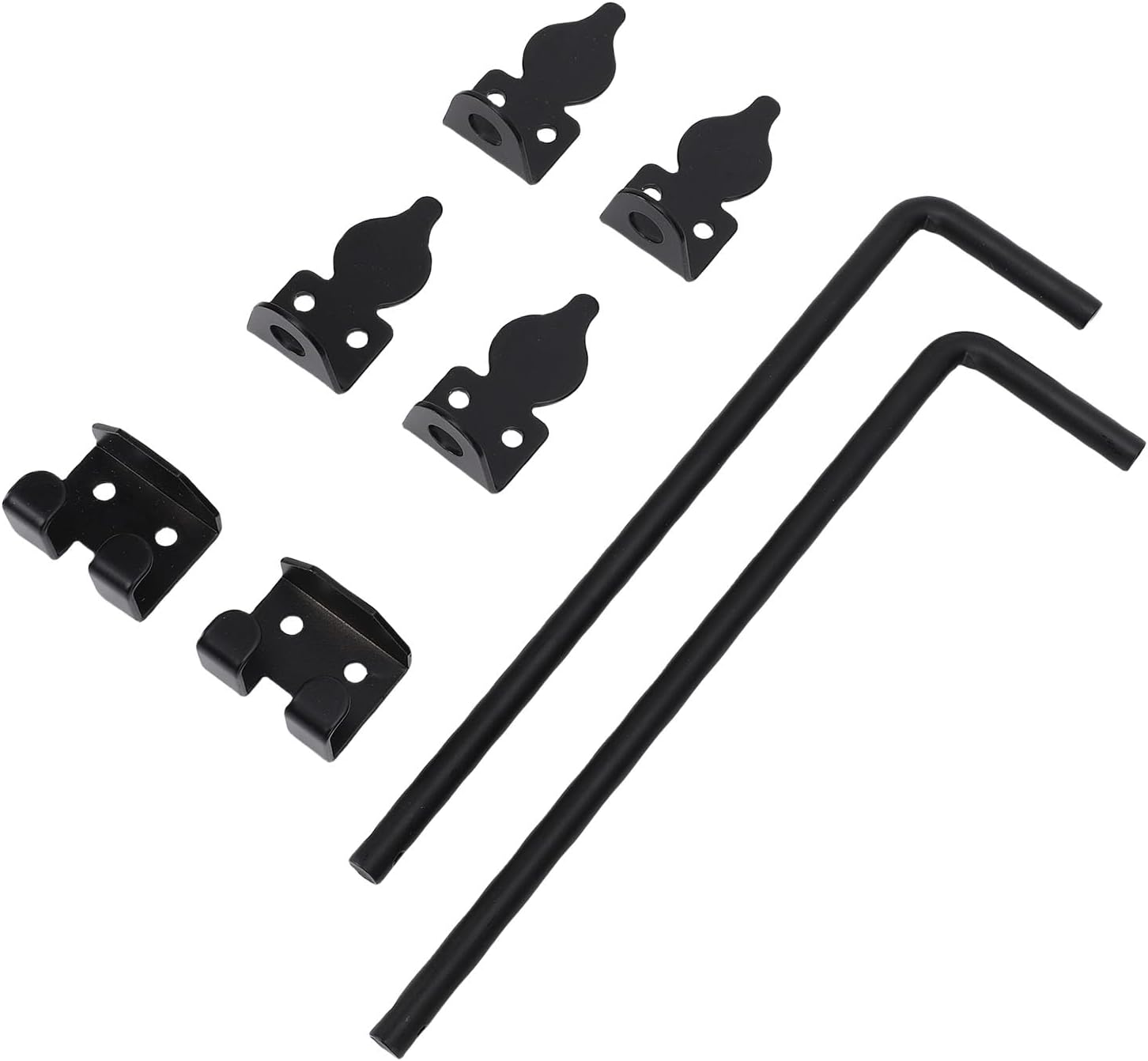 WALFRONT Cane Screw/Fastener Gate Drop Rod, Heavy Duty Steel Door Latch, Secure Connection for Wooden Fence Gates and Doors