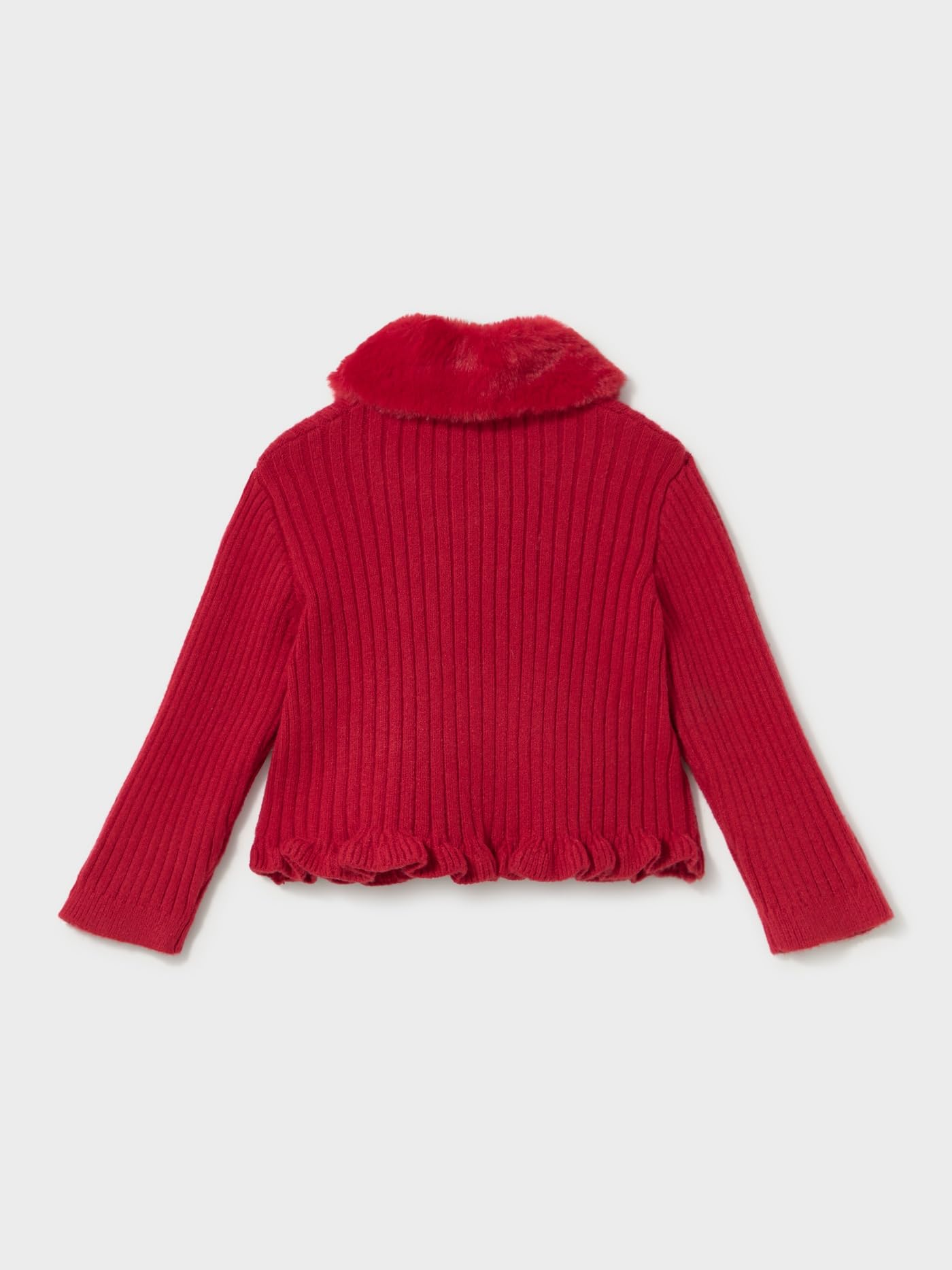 Mayoral Cardigan Tricot Colletto pell per Bimba Rosso