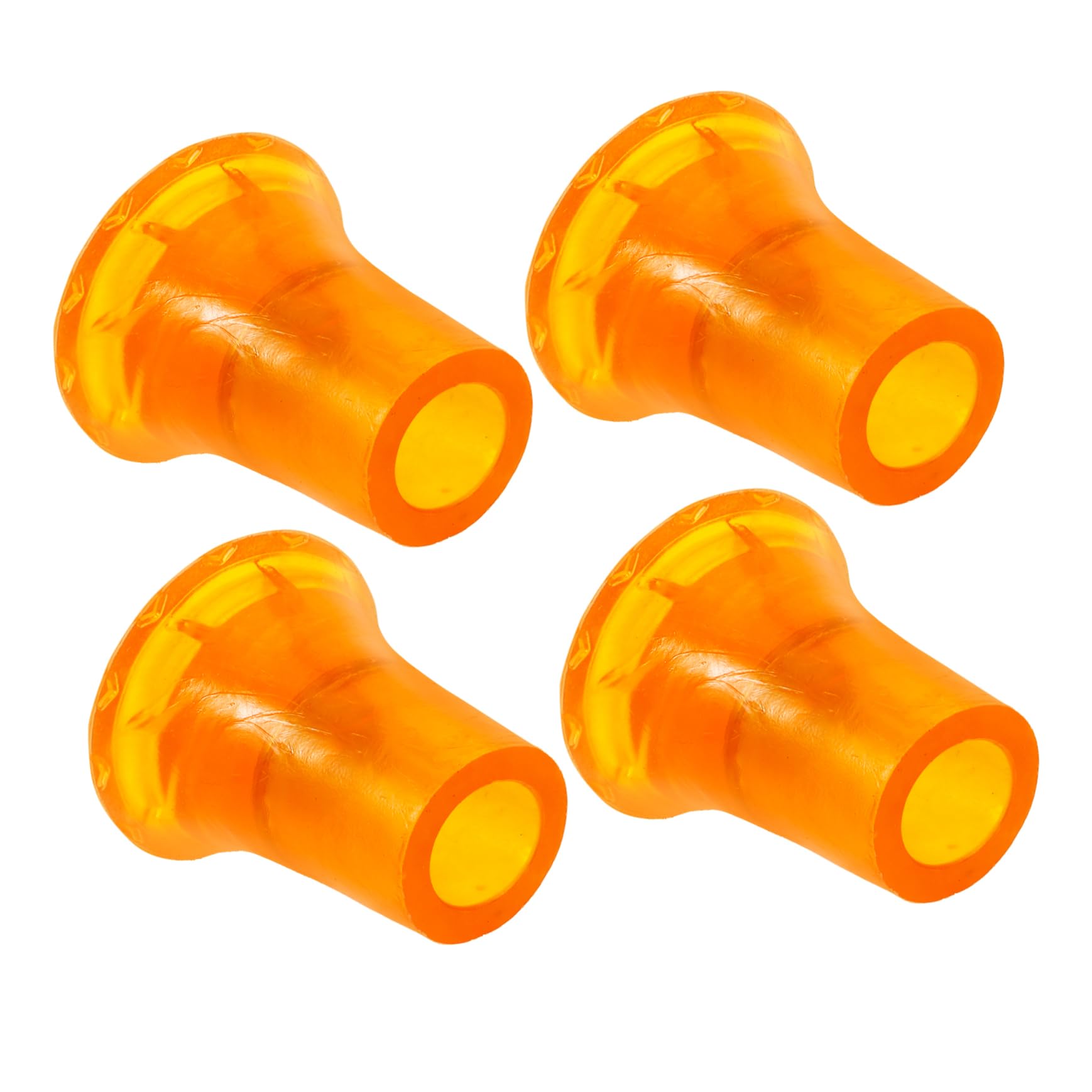 NOLITOY 4pcs Crutch Pads Walking Stick Foot Pads Trekking Poles Anti-Skid Tip Replacement Cane Tips Walking Pole Tips Replacement Crutch Feet Sleeves Climbing Cane Foot Cover PVC Orange