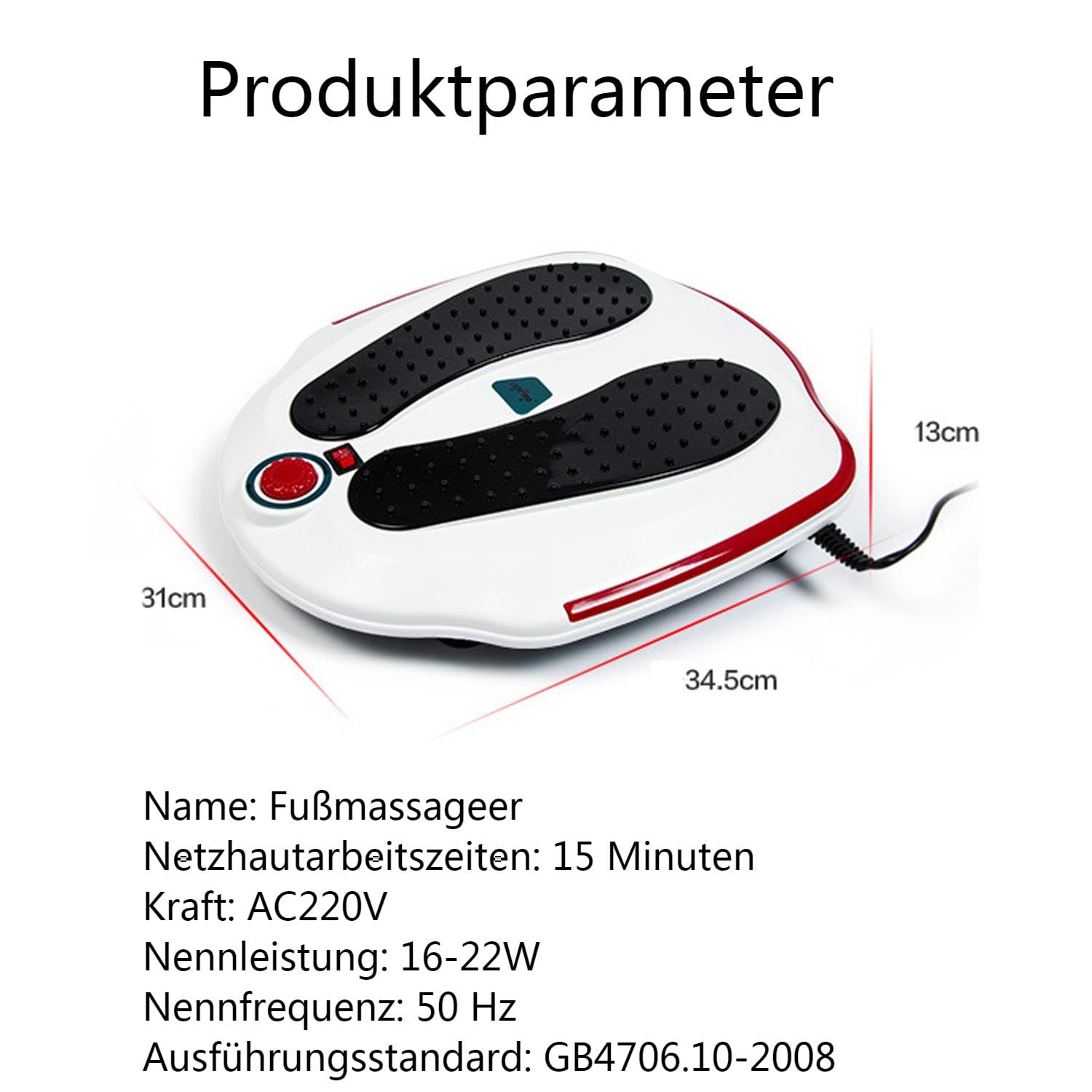Stimolatore della circolazione delle gambe, massaggiatore multifunzione per piedi e gambe, massaggiatore elettromagnetico per piedi con cuscinetti elettrodi e per migliorare la circolazione sanguigna