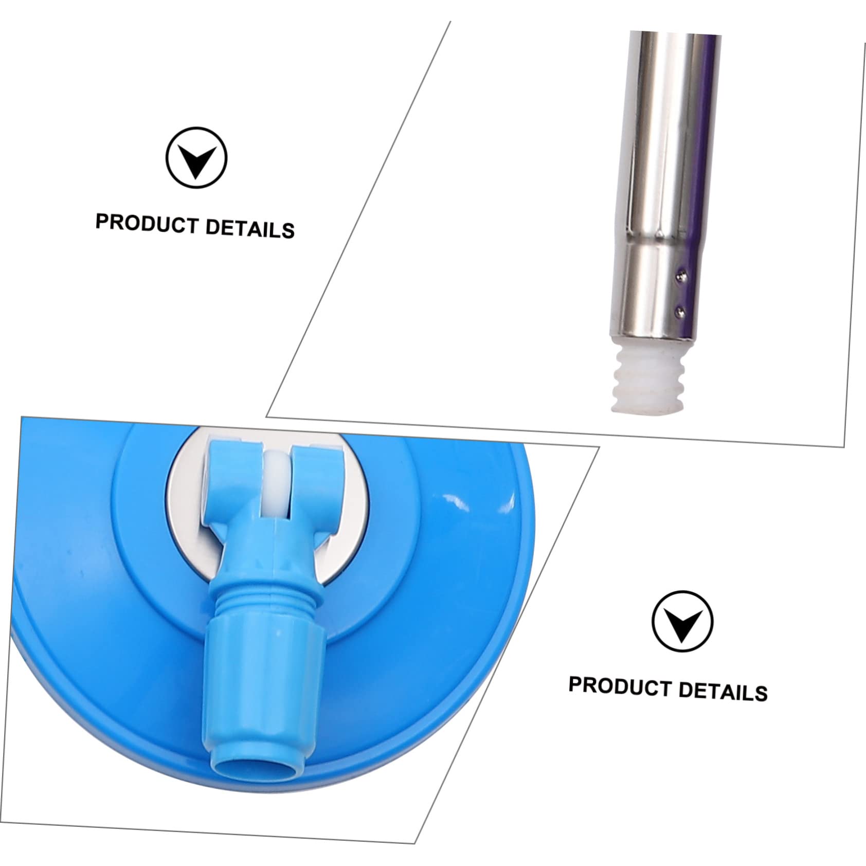 Ipetboom 2 Pièces Support De Manche à Balai - Adaptateur Fileté Télescopique En Fer Argent