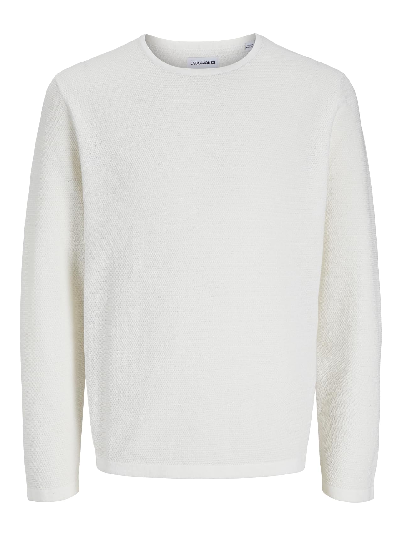 Jack & Jones Men's White Round-Neck Knitwear, Xl, Knitwear For