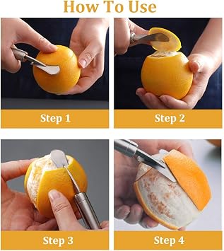 Orange Citrus Peelers 304 Stainless Steel Slicer Cutter Peeler Remover Opener Fruit Tools Kitchen Gadget