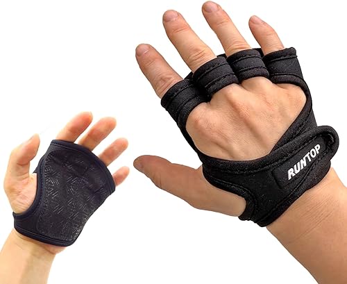 RUNTOP Guantes de entrenamiento para fitness, entrenamiento cruzado, WODS, gimnasio, yoga, ejercicio, almohadillas de agarre para levantamiento de