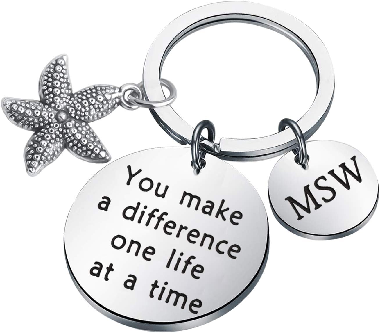 ENSIANTH Social Worker Gifts MSW Graduation Bracelet You Make A Difference Jewelry Starfish Bracelet