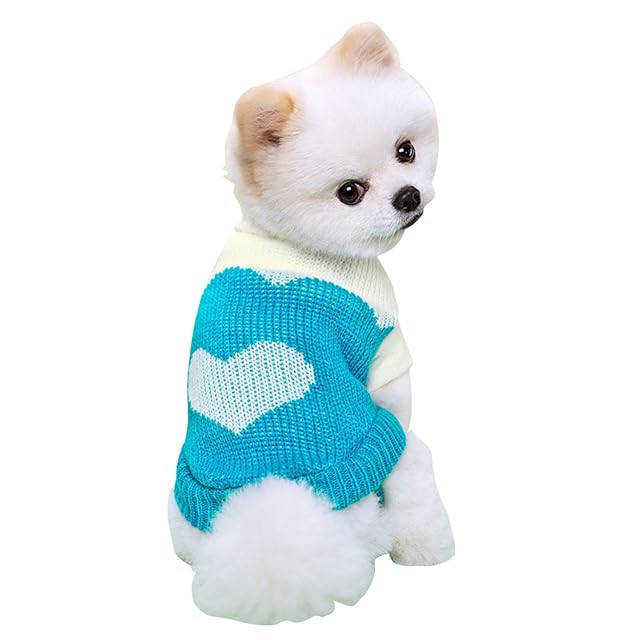MYNVY Jersey para Perros pequeños Suéter cálido de Punto de Invierno para Perros pequeños