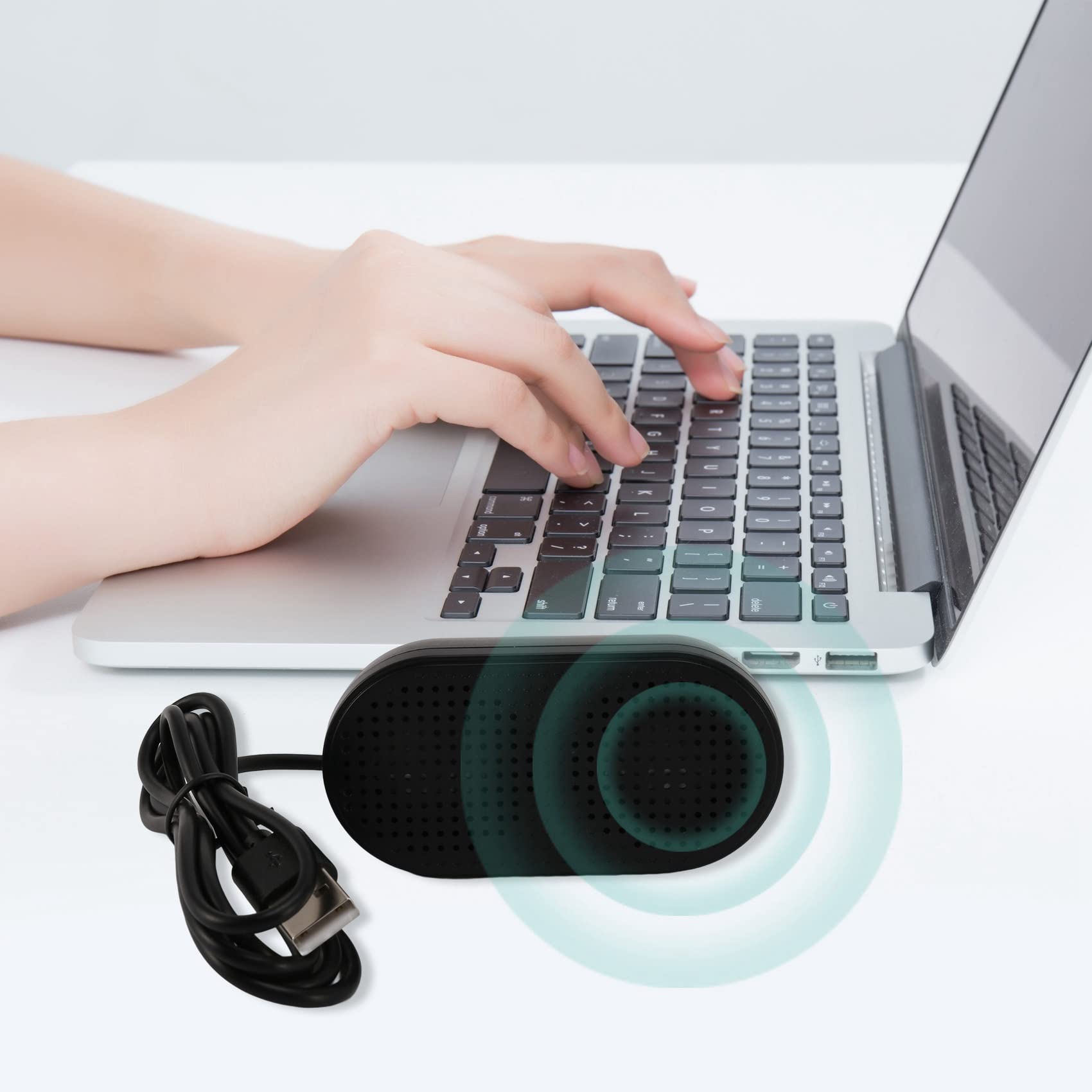 Mini Enceinte PC USB XMSJSIY - Collante, 3.5mm, Contrôle Volume - Pour Bureau, Portable