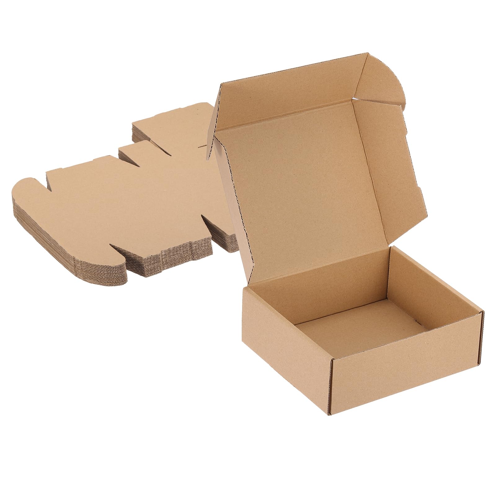 PATIKIL 8x7x3 Inch Small Shipping Boxes, 20 Pcs Corrugated Cardboard Box Gift Boxes for Packing Mailing Moving Packaging Small Business Boxes Brown