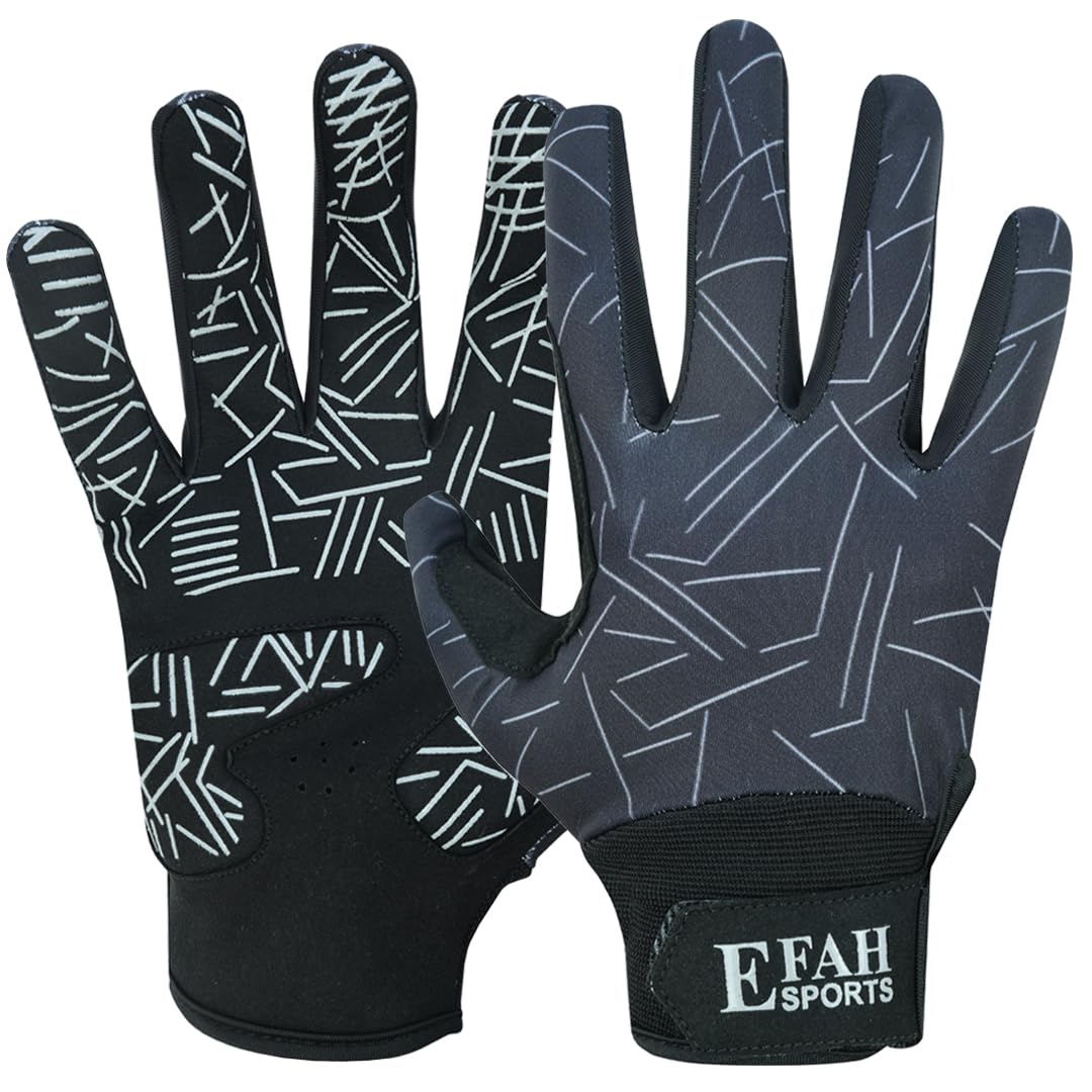 EFAH SPORTSBaseball Batting Gloves for Teens Adults Men Kids Boys Padded Comfortable Softball Batting Gloves with Super Grip Finger Fit Palm