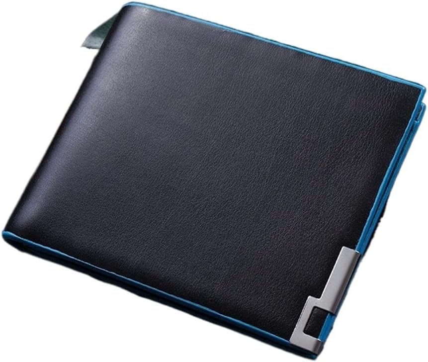 BYERZ Fashion Short Vertical Wallet Horizontal Korean Youth Wallet Multi-card Student Wallet Trend (Size : Iron side cross section)