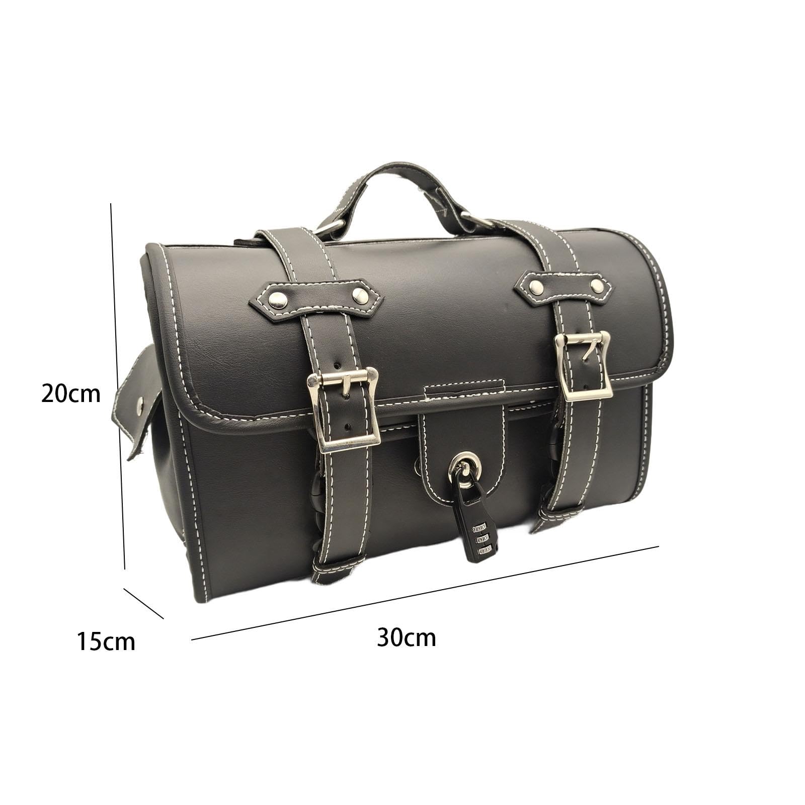 Borsa Portapacchi per a Borsa Portaoggetti per Tasche Laterali Robusta Borsa per Bagagli con Cerniera Retrò per Scooter, Nero
