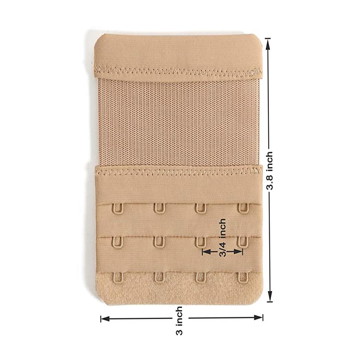 Dimore Bra Extender Stretchy Soft and Comfortable Bra Strap Extender Elastic Bra Extension Strap for Women. (PACK OF 6) (4 HOOK 4 RAW, ASSORTED) - Image 2 thumbnail