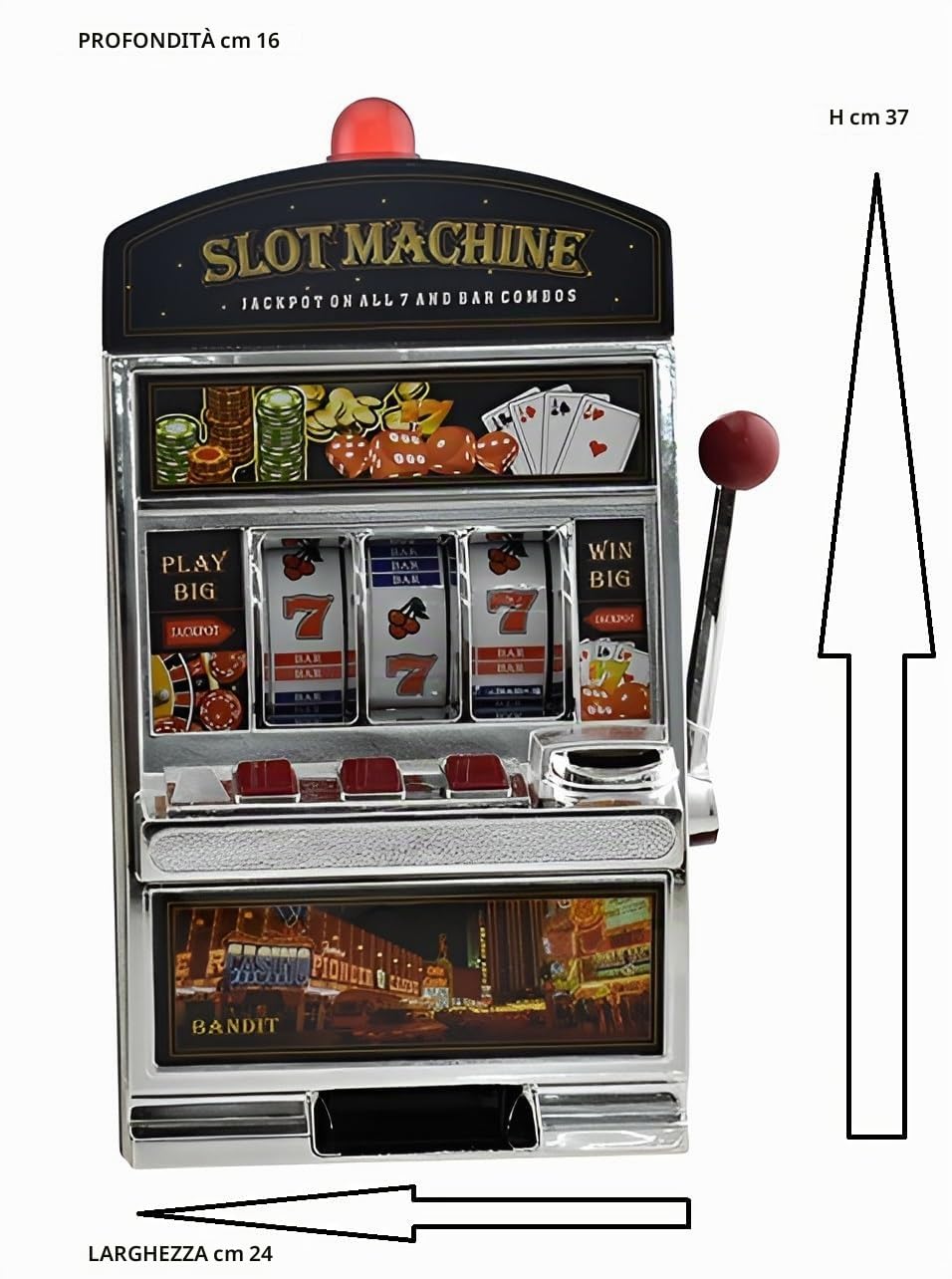 Slot machine da tavolo Gioco originale casinò giocattolo collezione Macchinetta decorazione casa idea regalocomplemento d'arredo