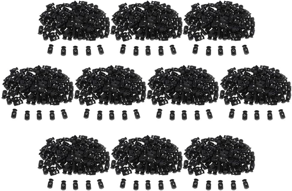 10Pieces Metal Barrel String Cord Locks Single Hole Toggle Spring Clasp Stop