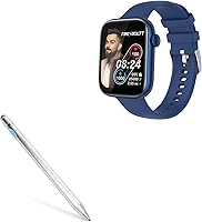 Vista 1 de BoxWave Stylus Pen Compatible with Fire Boltt Fighter - AccuPoint Active Stylus, Electronic Stylus with Ultra Fine Tip - Metallic Silver