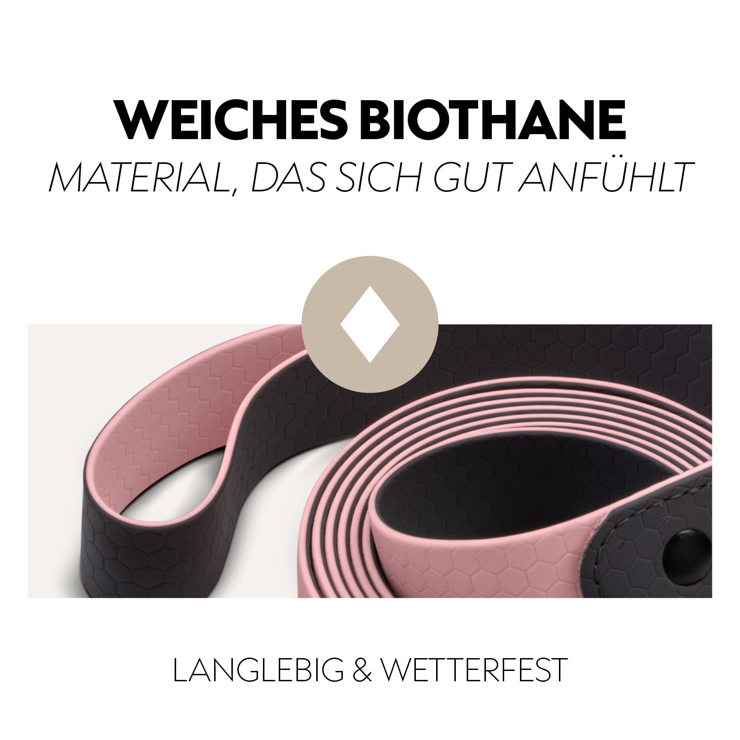 SUNRIDE Biothane Halfter für Pferde - mit Strick - UV-Beständig - anatomisch, verstellbar - extra Polsterung - Nachhaltig & Vegan - antibakteriell - wasserabweisend - rostfrei (rosa, Pony)