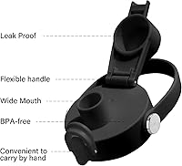 Vista 6 de SENDESTAR Straw Lid for Hydroflask Wide Mouth Water Bottle with 12,16,18,20,24,32,40,64 oz, Auto Flip Straw Top Cap fit Most Wide Mouth Bottles