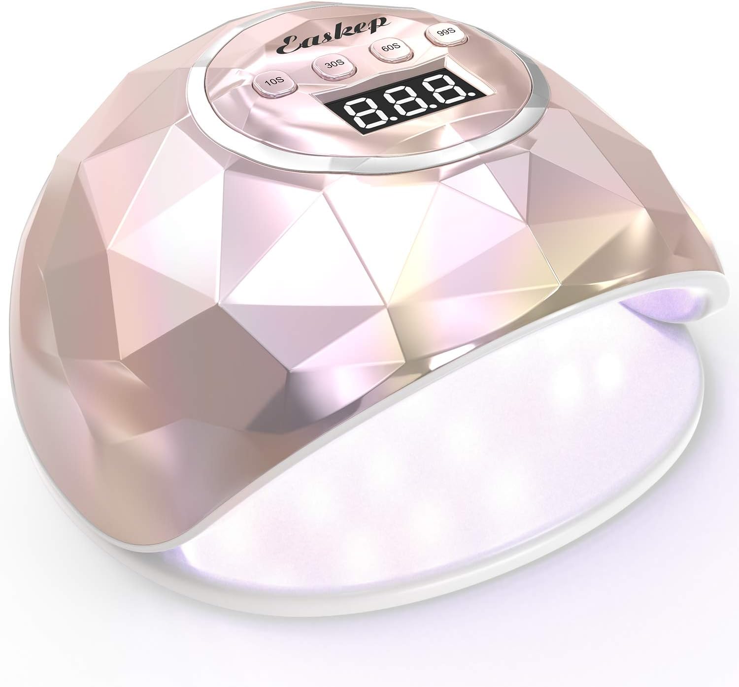 Easkep UV Light for Nails Lamp - 86W UV LED Nail Lamp Gel Nail Polish Curing Dryer for Salon 4 Timer Setting Auto Sensor Machine (Gold)