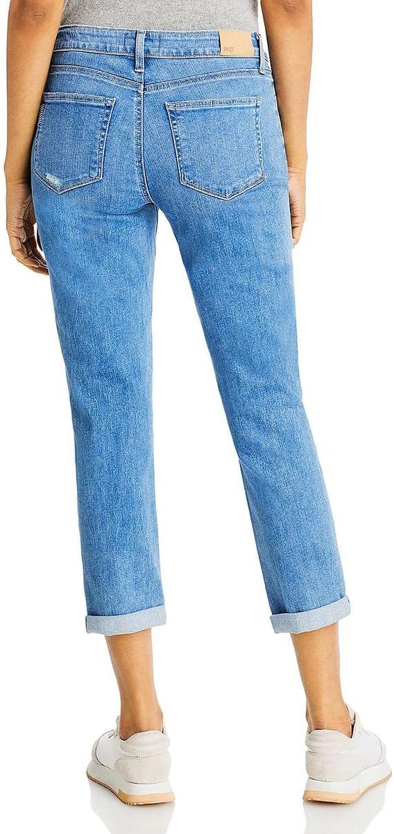 Paige Womens Brigitte Mid Rise Boyfriend Jeans - Image 2