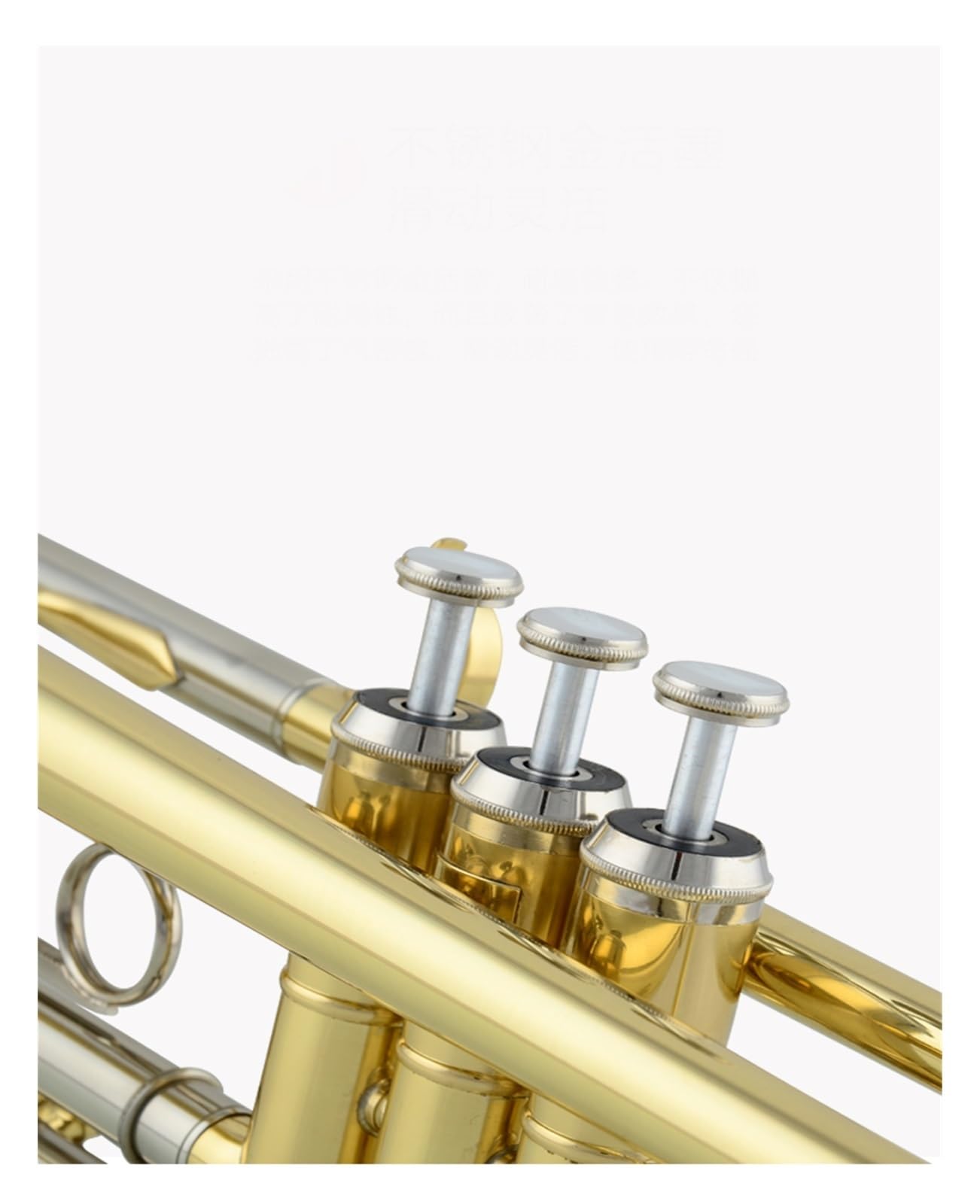 trąbka instrument Trąbka Standardowy korpus tuby z białą miedzią ze zmianą wysokości tonu. Trąbka w kolorze złotym lakierowana w dwóch kolorach