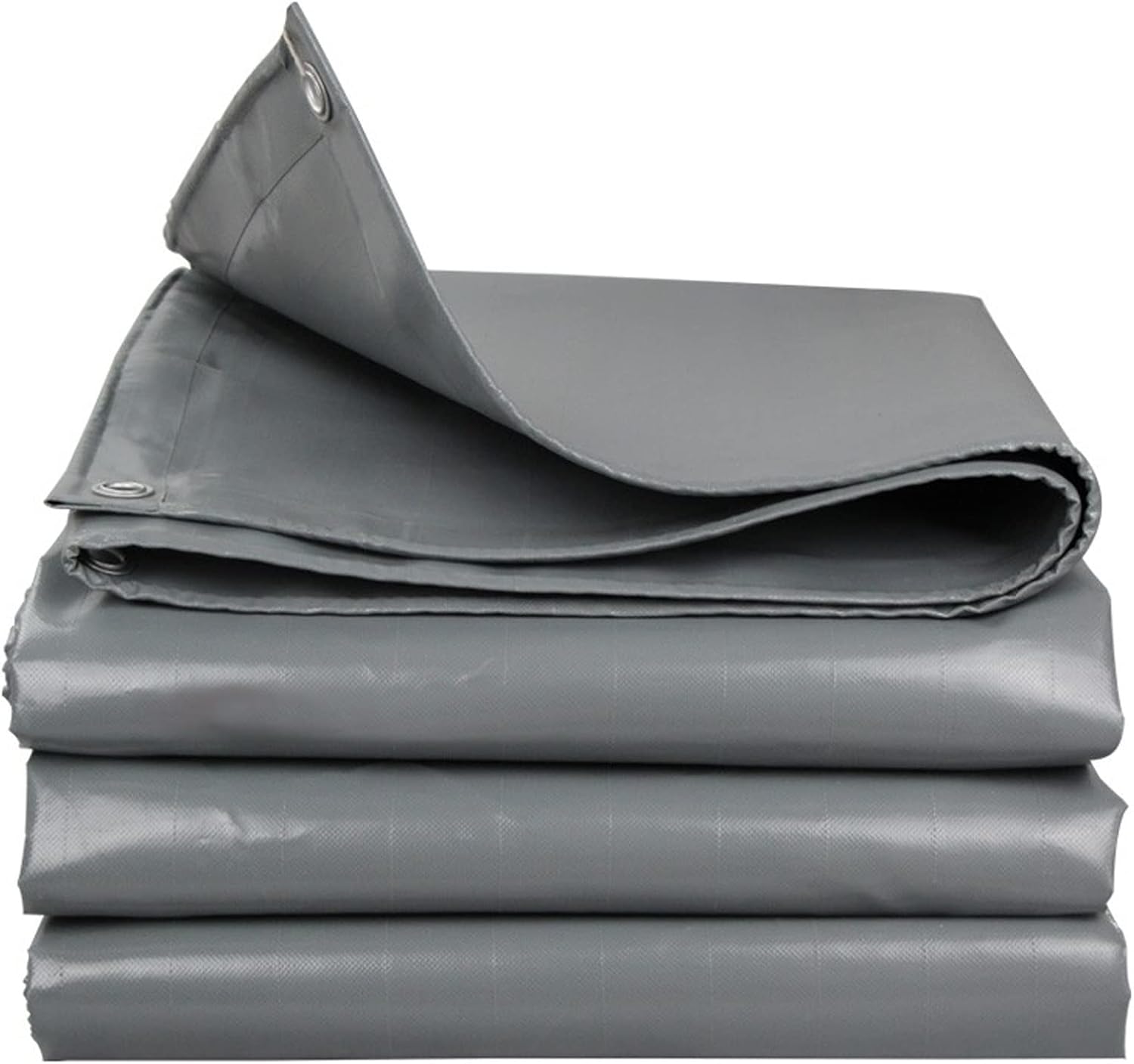 Grey Waterproof Tarpaulin Heavy Duty Tarp Sheet 2x4M Tarpaulin Canopy Tent with Grommets Furniture Caravan Cover Sheet Multipurpose Protective Cover (Size:1x1m)