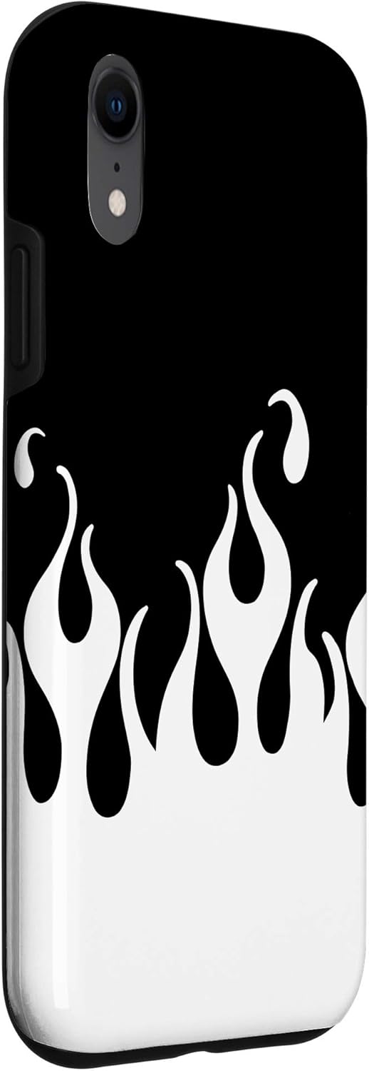 iPhone XR Y2K Aesthetic Flames Black White 90's E-Girl EBoy Case